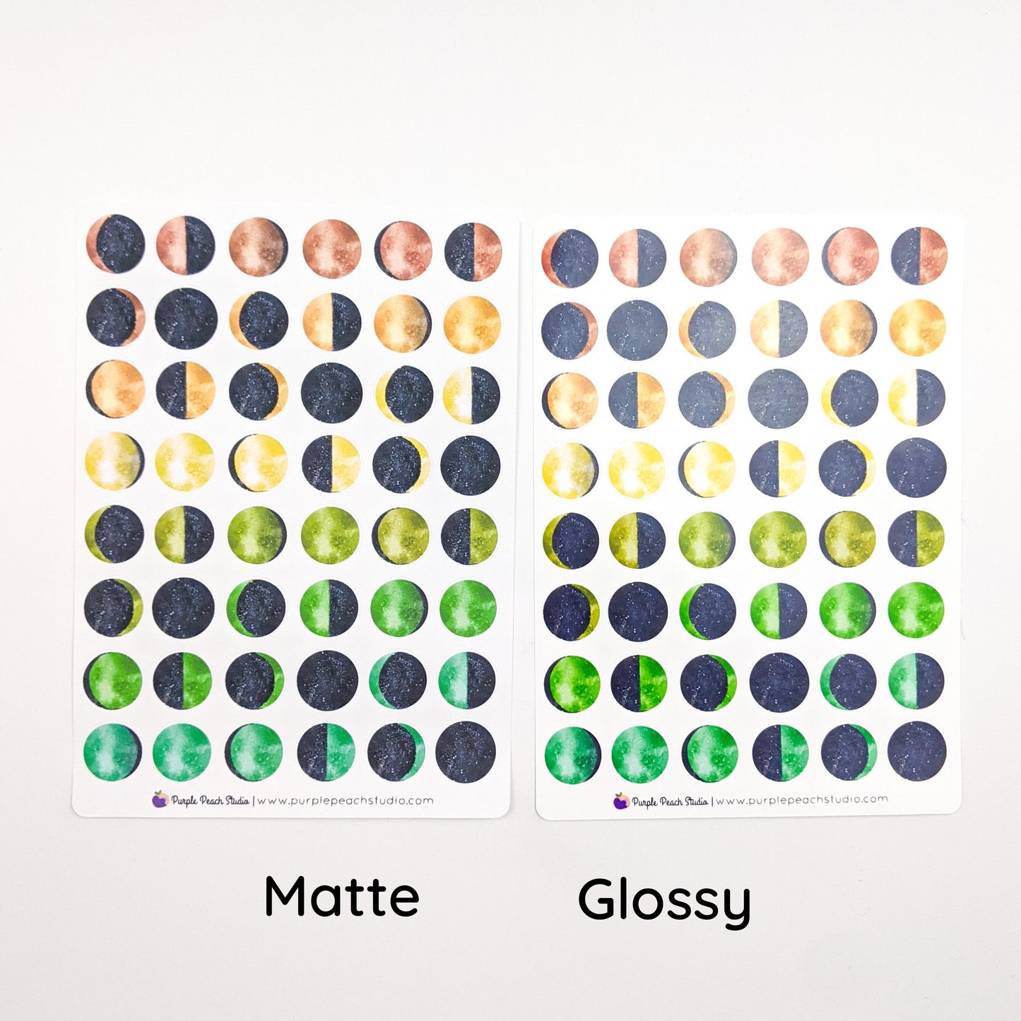 Large Moon Phase Stickers