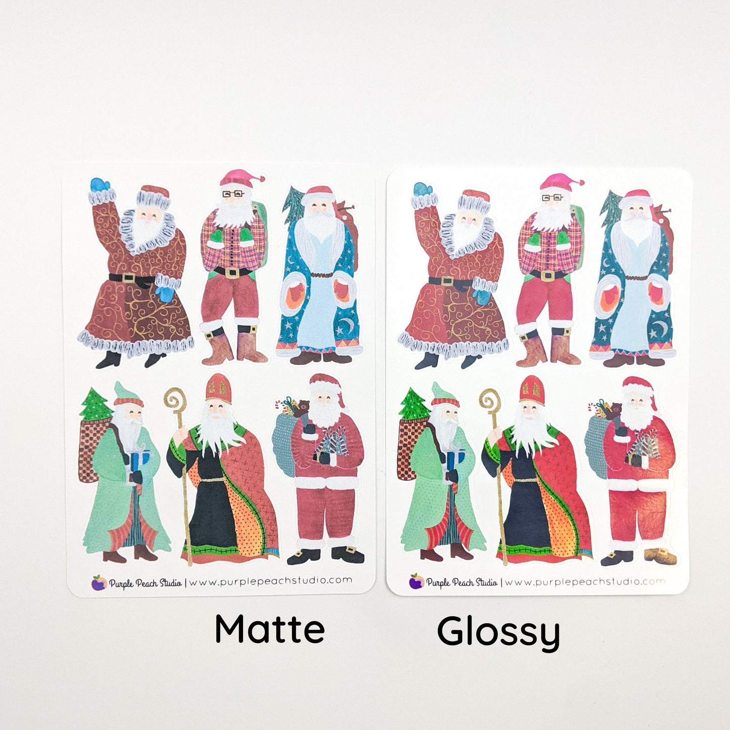 Large Vintage Santa Stickers