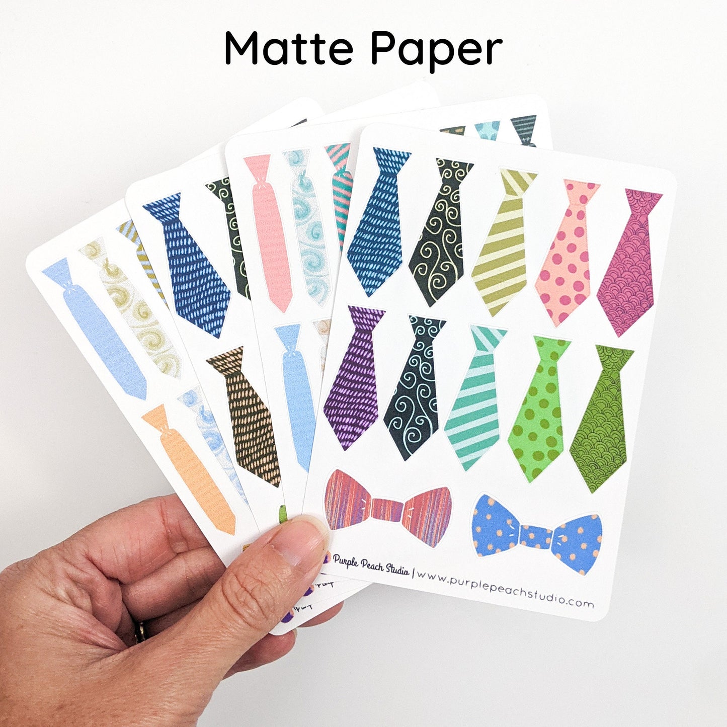 Small Necktie Stickers and Bowtie Stickers for Father's Day