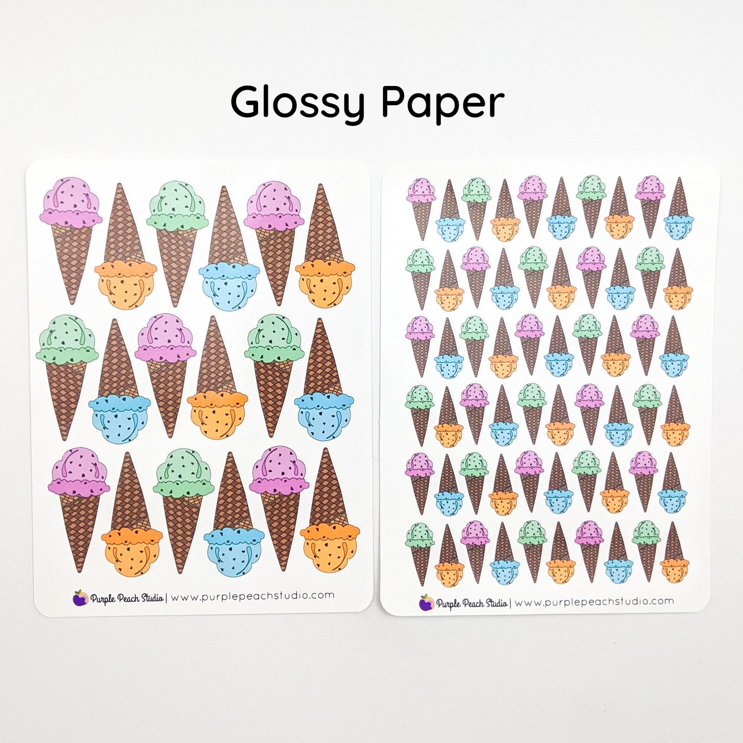 Large Ice Cream Stickers