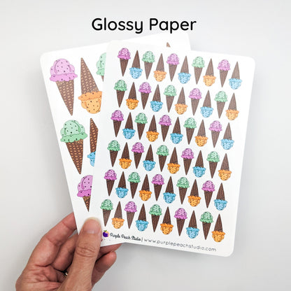 Large Ice Cream Stickers