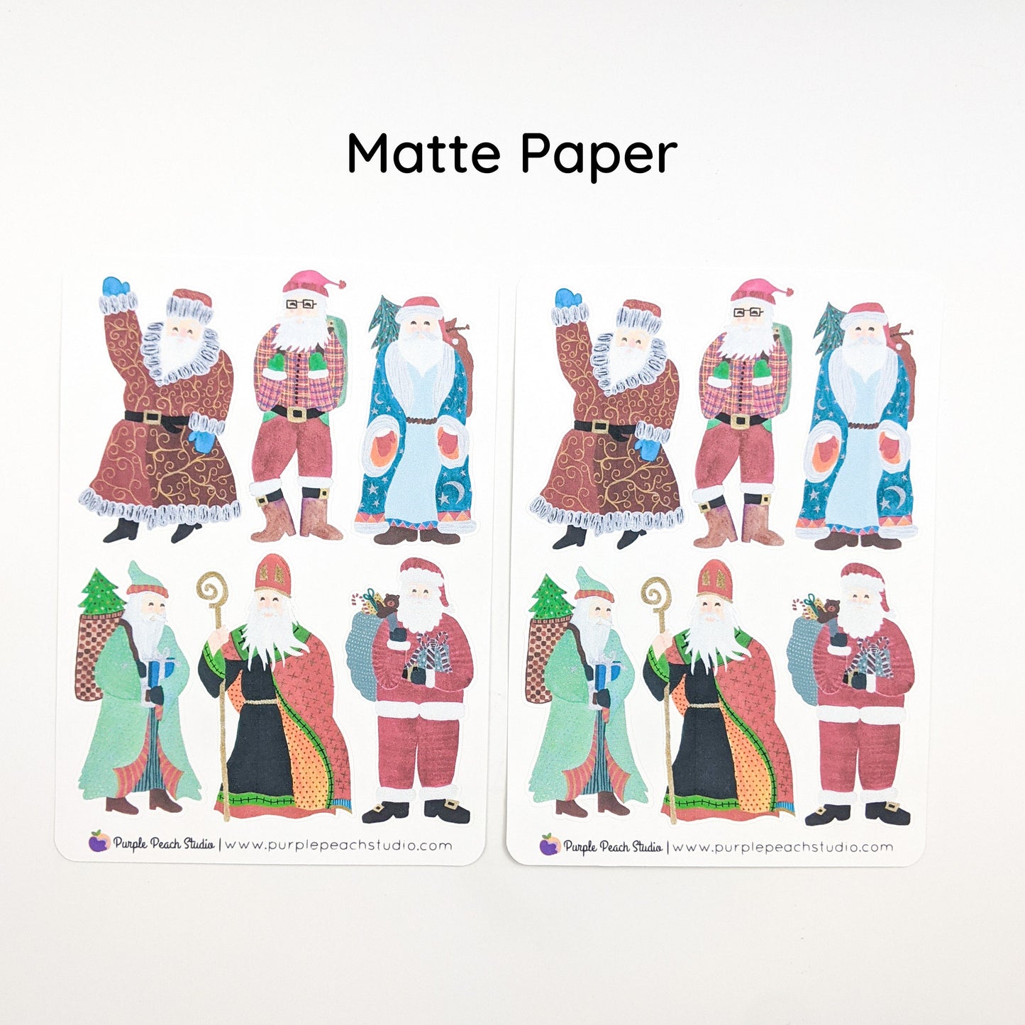 Large Vintage Santa Stickers