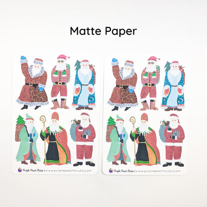 Large Vintage Santa Stickers