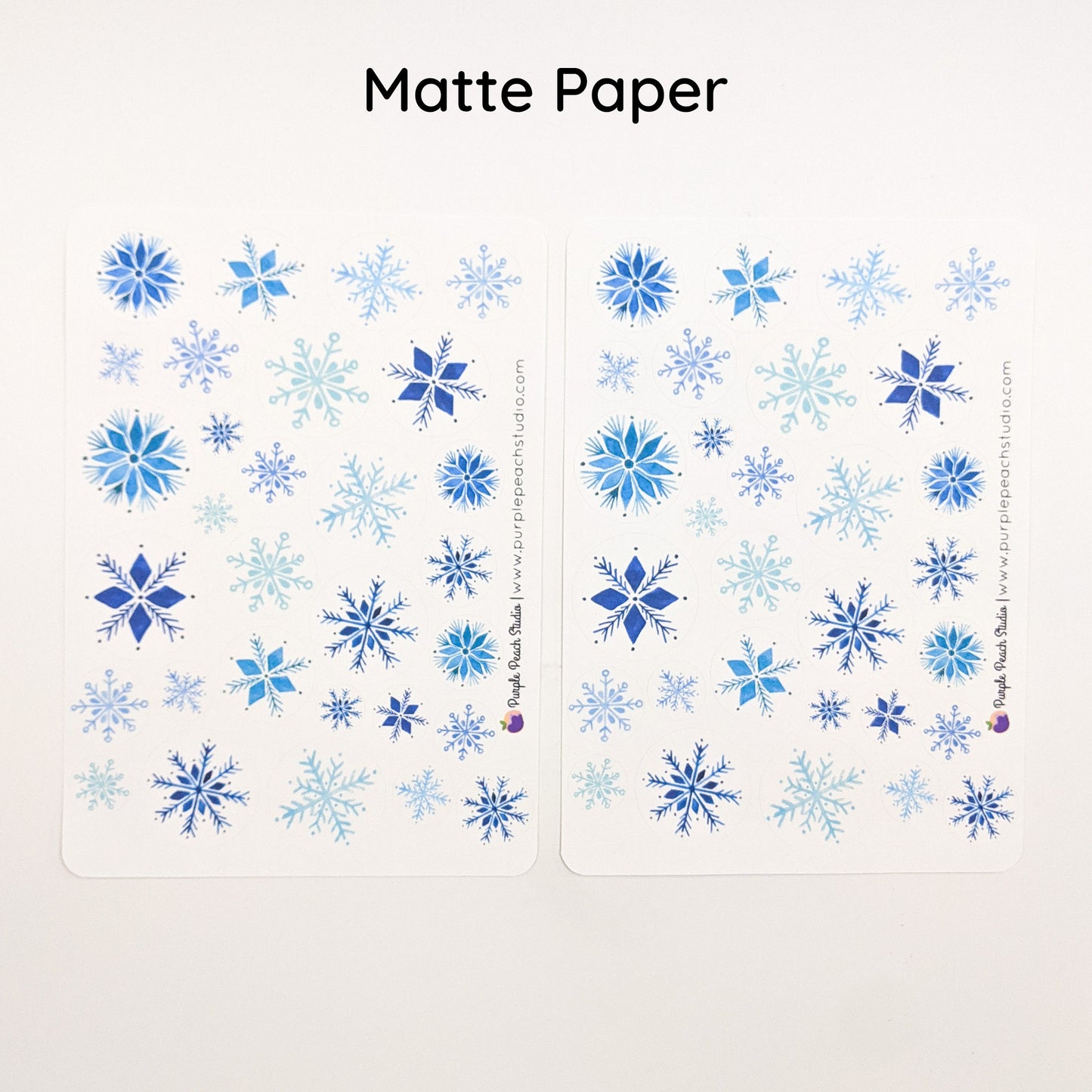 Large Watercolor Snowflake Stickers