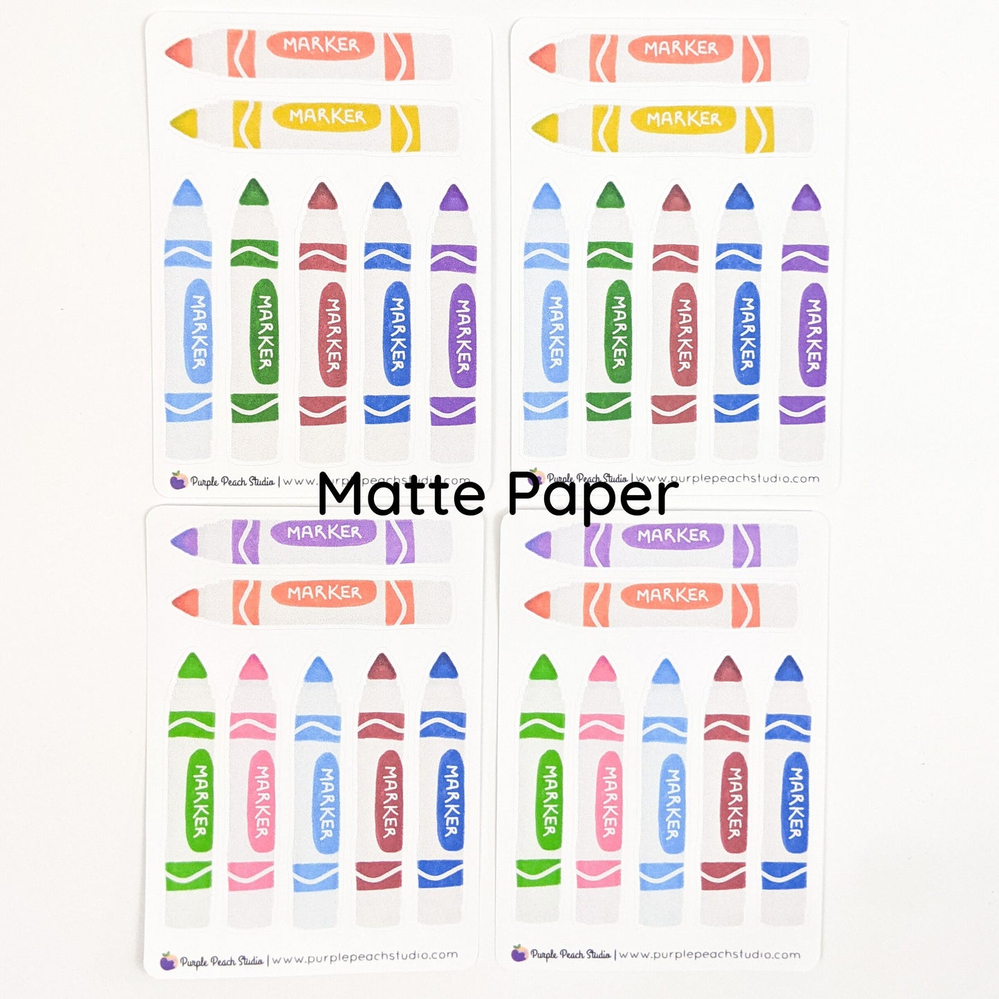 Small Rainbow Marker Stickers