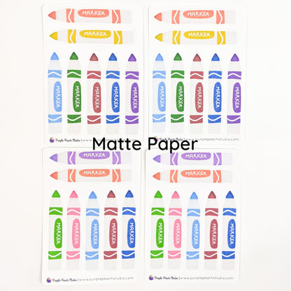 Small Rainbow Marker Stickers