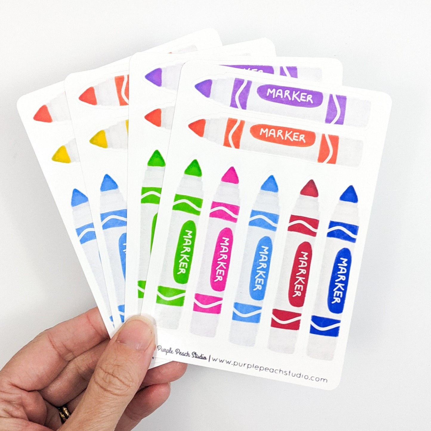 Small Rainbow Marker Stickers