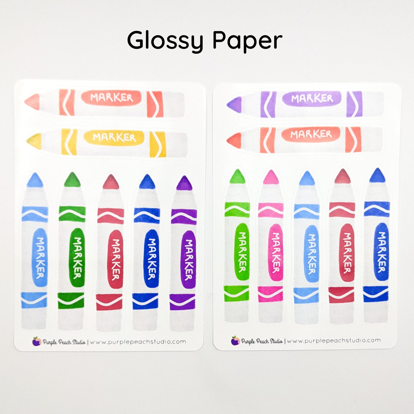 Large Rainbow Marker Stickers