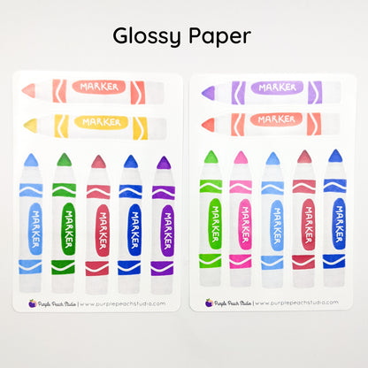 Large Rainbow Marker Stickers