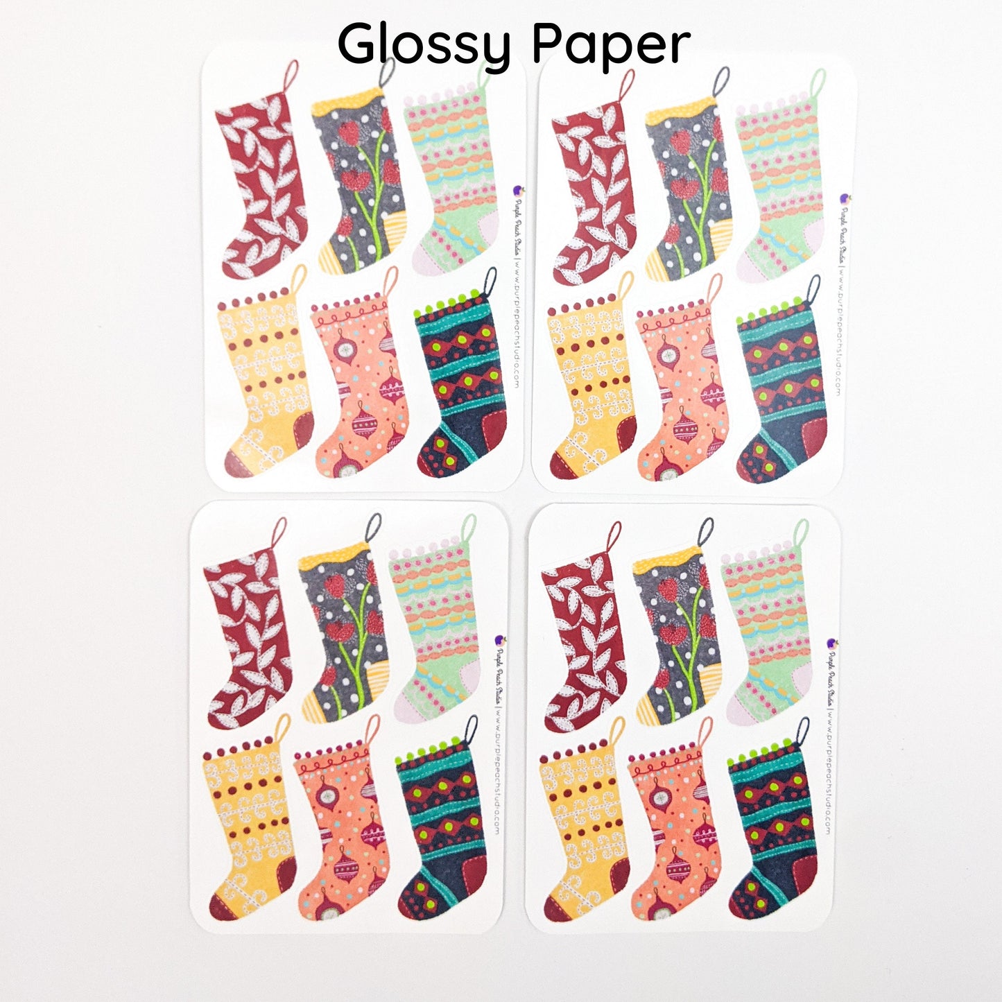 Small Christmas Stocking Stickers