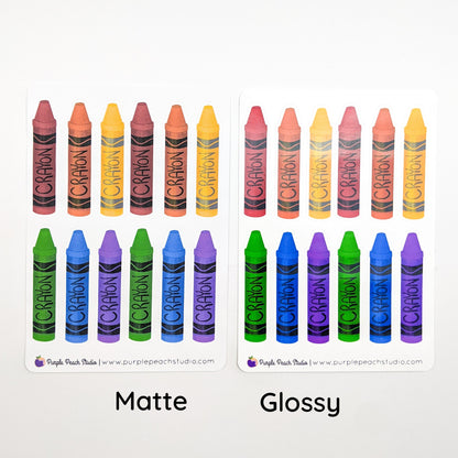 Large Crayon Stickers