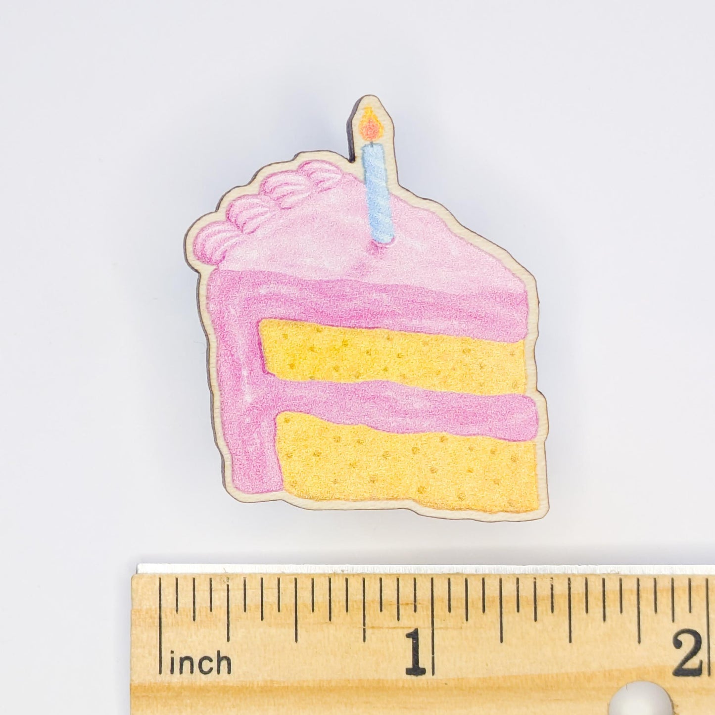 Large Pink Birthday Cake Pin