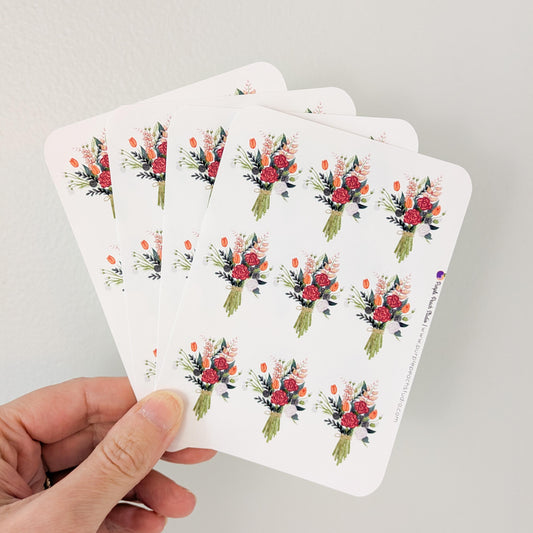 Small Bouquet Sticker Sheets