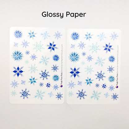 Large Watercolor Snowflake Stickers