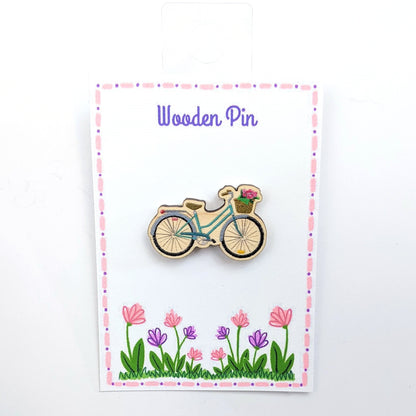 Vintage Teal Bicycle Pin