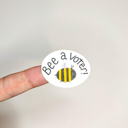 30 Large Bee A Voter Stickers