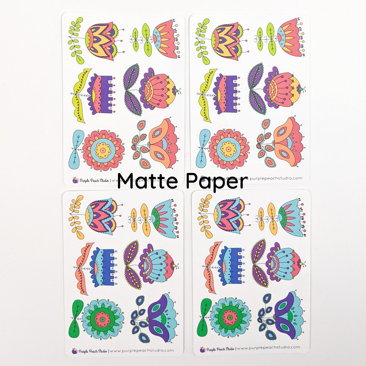 Small Folk Flower Stickers