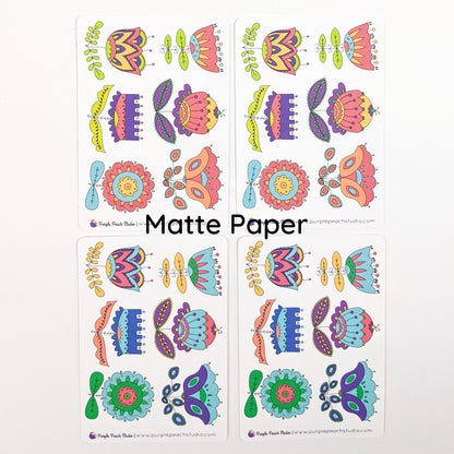 Small Folk Flower Stickers