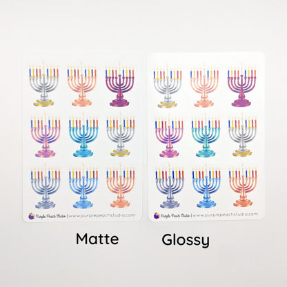 Large Menorah Sticker