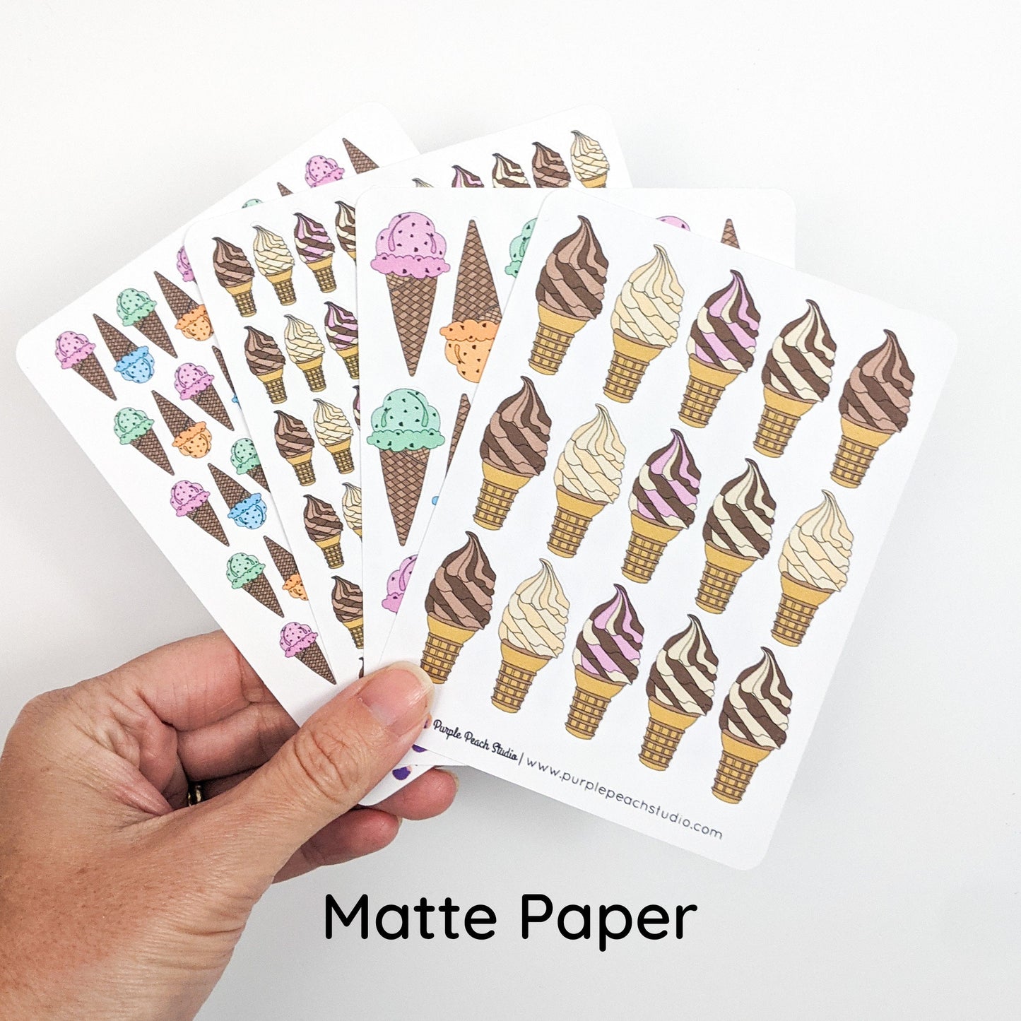 Small Ice Cream Cone Planner Stickers