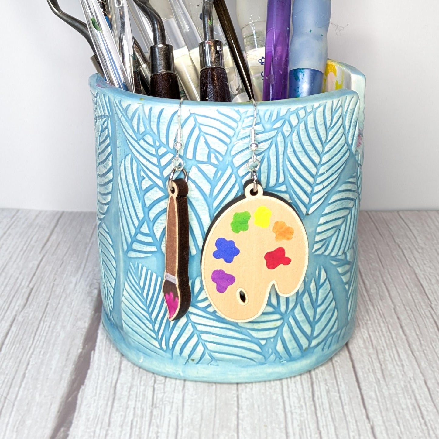 Paintbrush & Palette Earrings