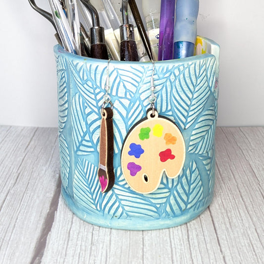 Paintbrush & Palette Earrings