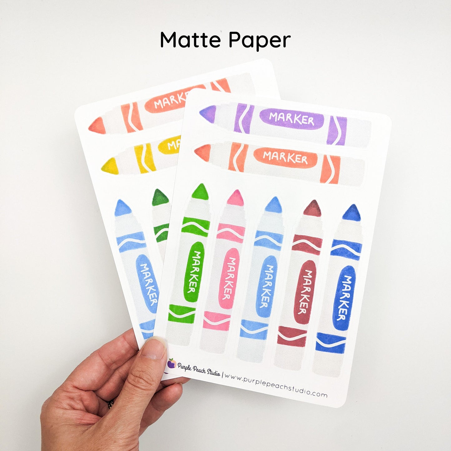 Large Rainbow Marker Stickers