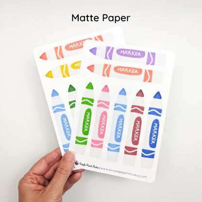 Large Rainbow Marker Stickers