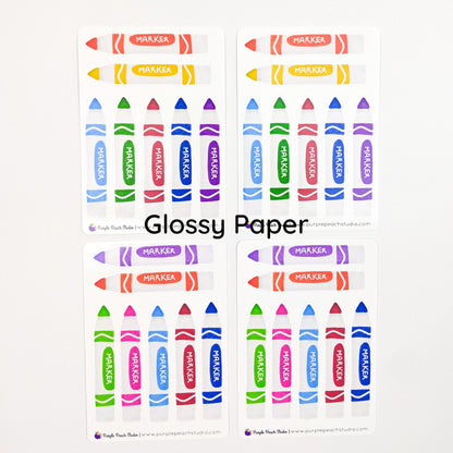 Small Rainbow Marker Stickers