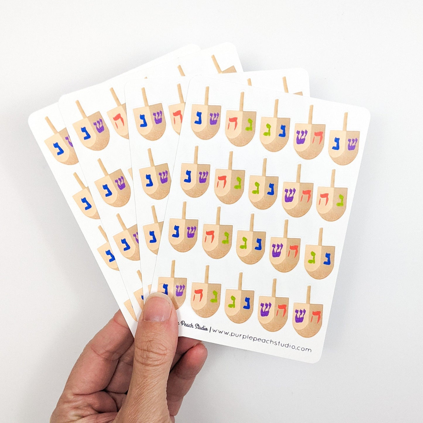 Small Dreidel Stickers