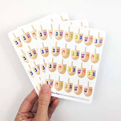 Small Dreidel Stickers
