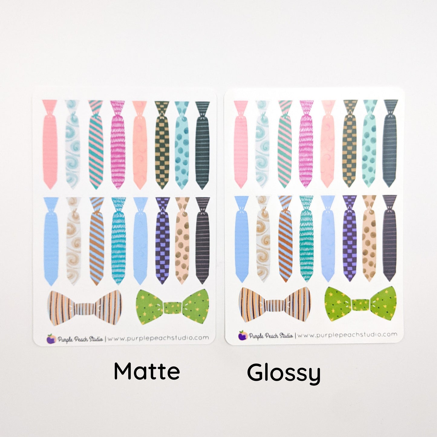 Large Necktie Stickers and Bowtie Stickers for Father's Day