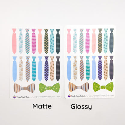 Large Necktie Stickers and Bowtie Stickers for Father's Day
