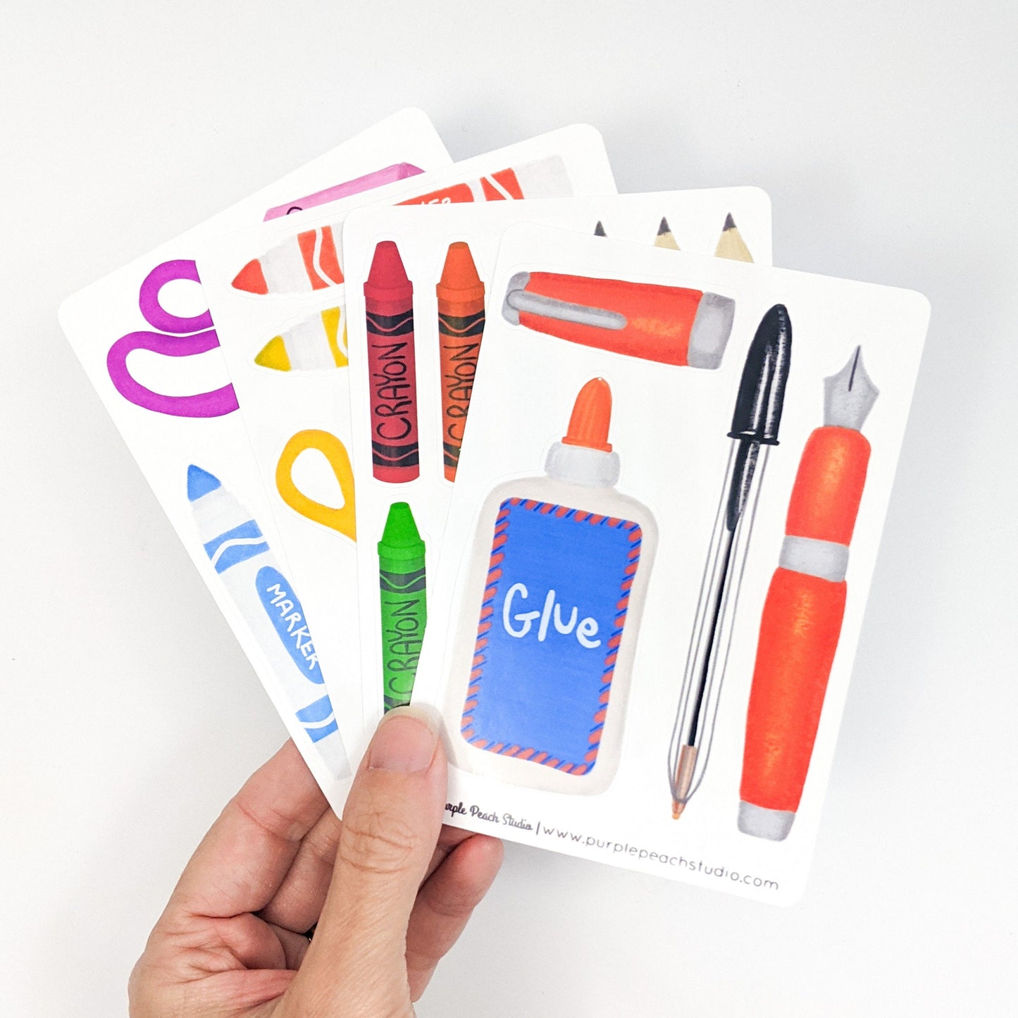 Small School and Office Supply Stickers
