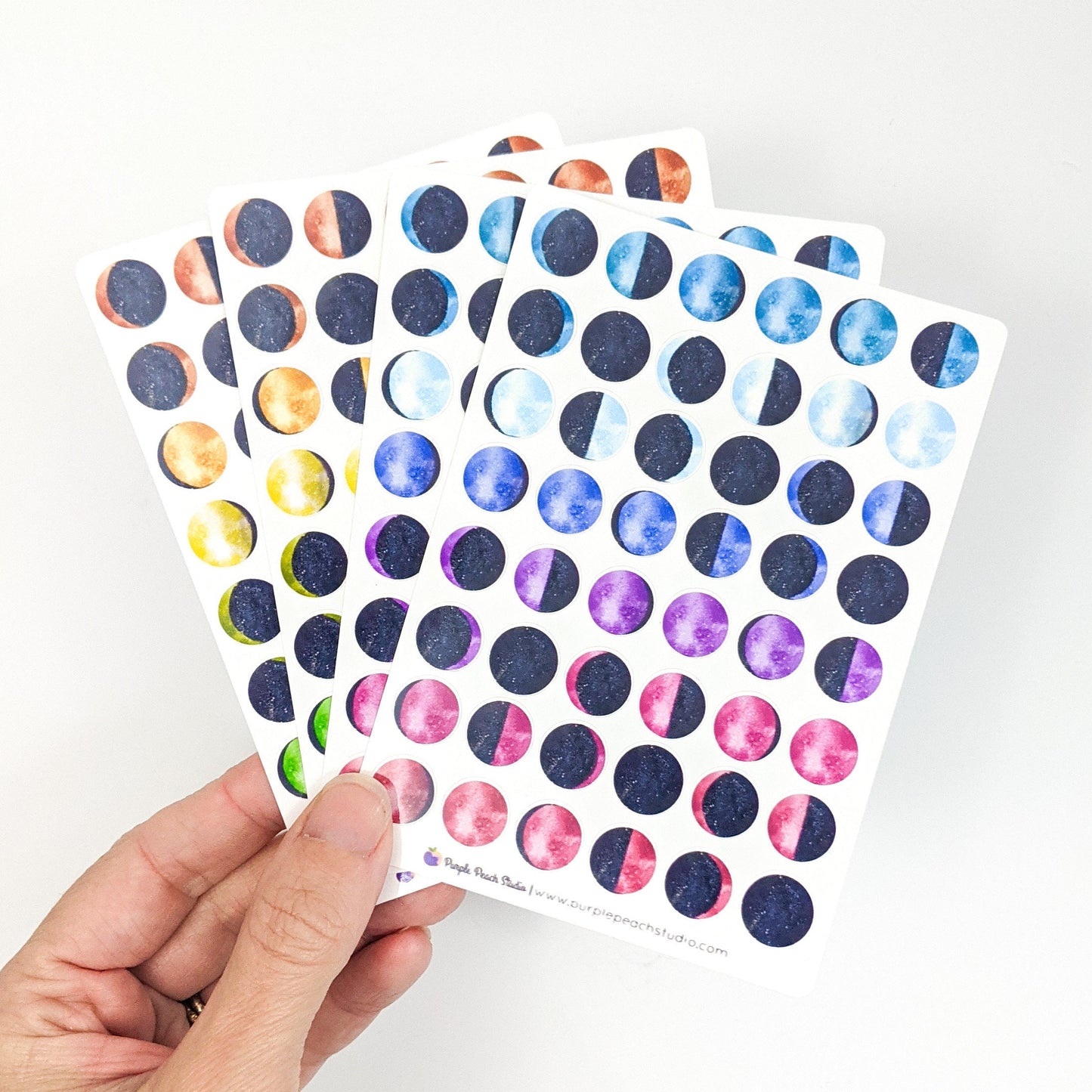Small Moon Phase Stickers