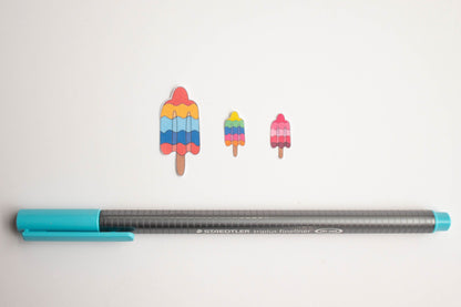 Small Rainbow Ice Pop Planner Stickers
