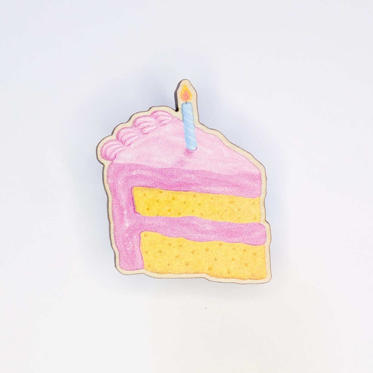 Large Pink Birthday Cake Pin