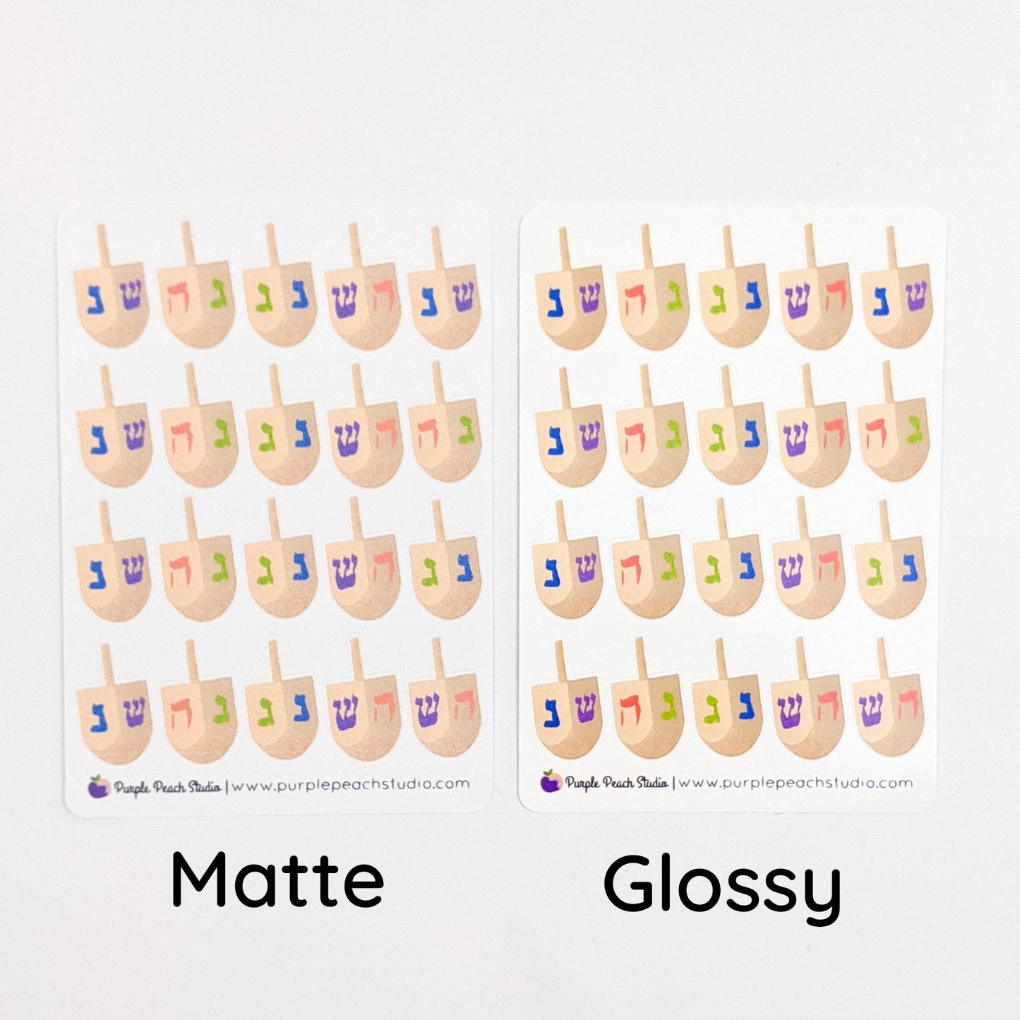 Small Dreidel Stickers