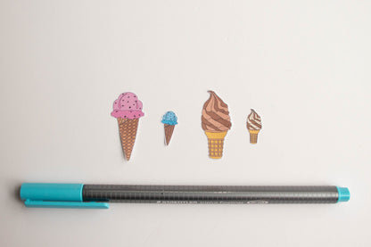 Small Ice Cream Cone Planner Stickers