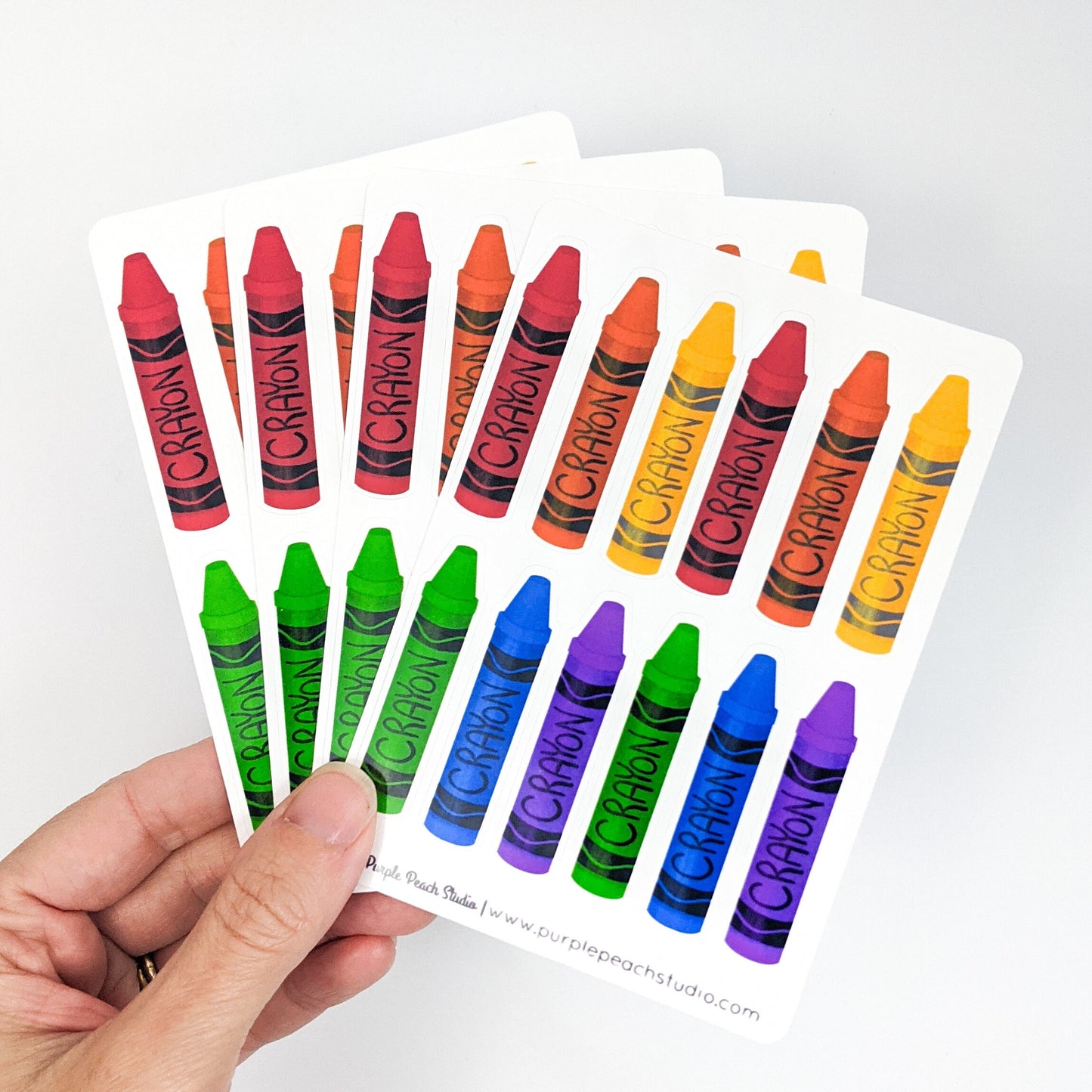 Small Crayon Art Supply Stickers