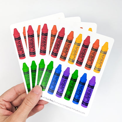 Small Crayon Art Supply Stickers