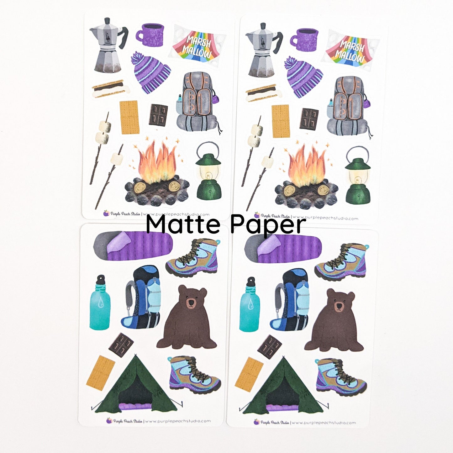 Small Camping Stickers
