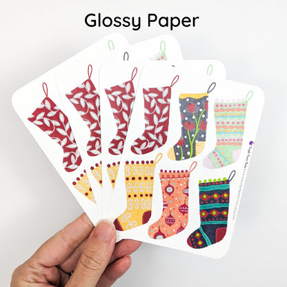 Small Christmas Stocking Stickers