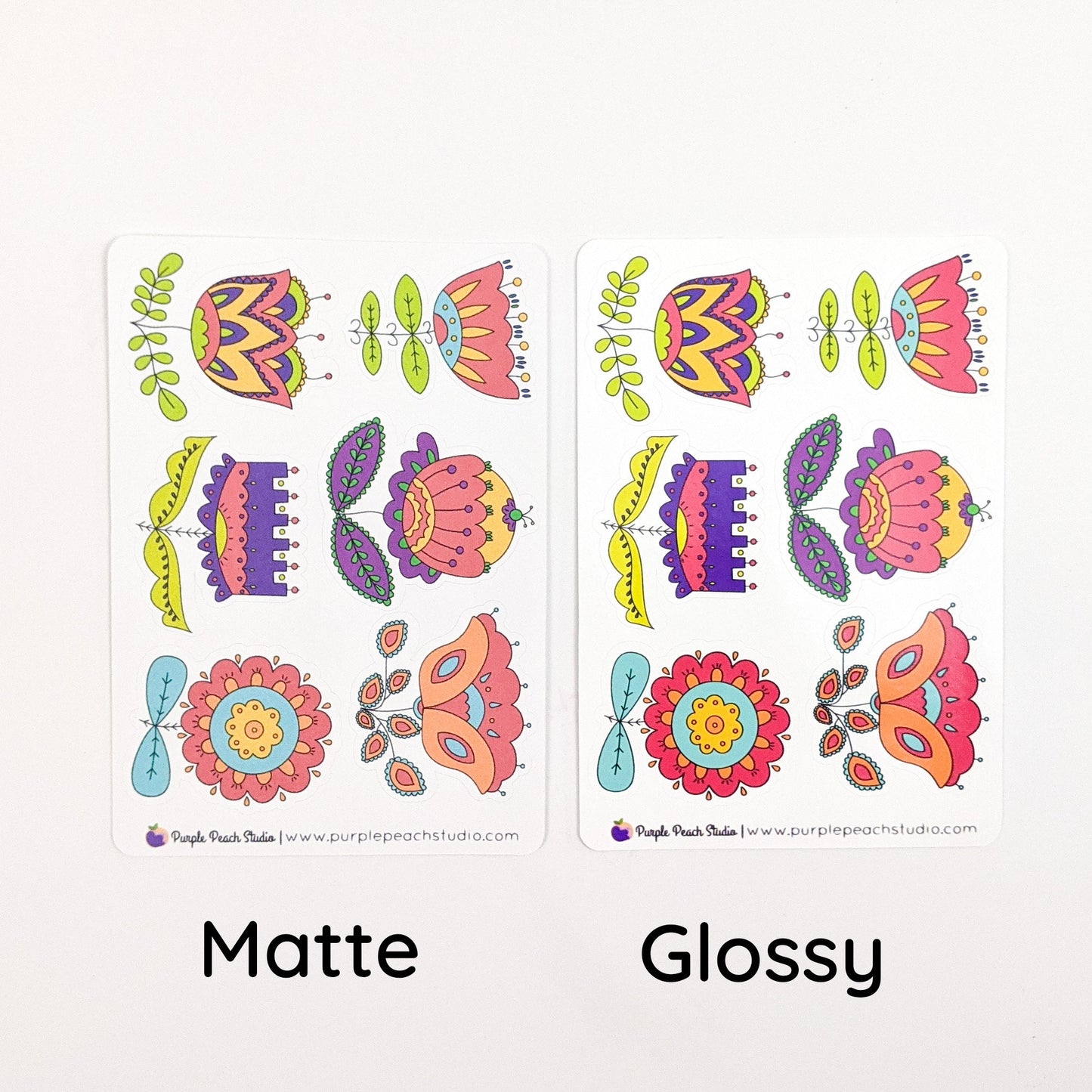 Small Folk Flower Stickers