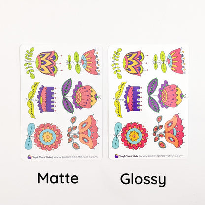Small Folk Flower Stickers