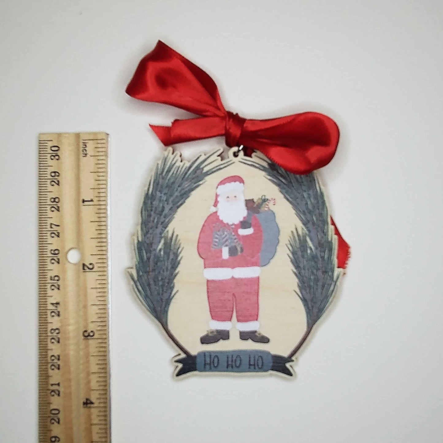Classic Santa Wooden Ornament