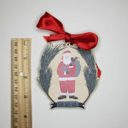 Classic Santa Wooden Ornament