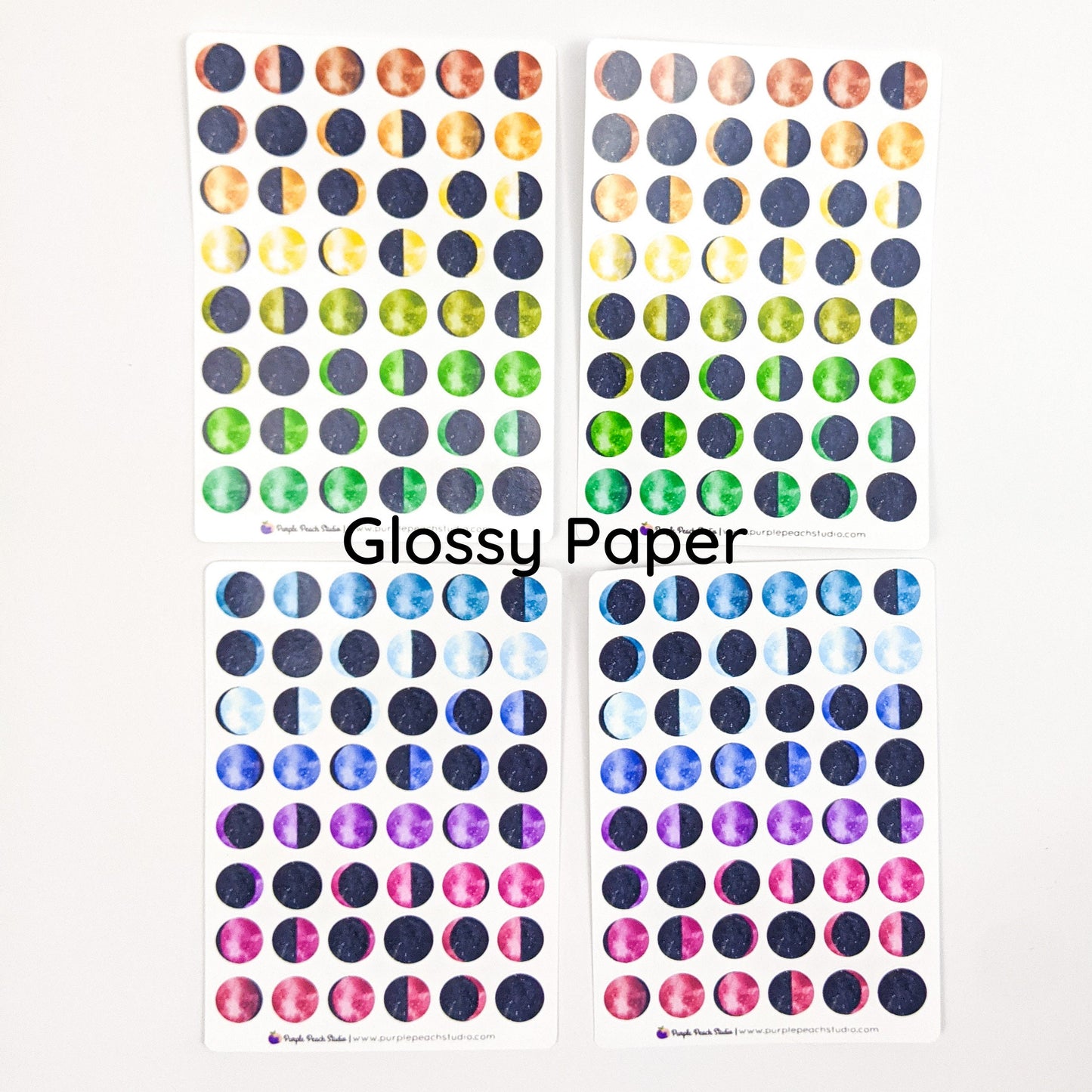 Small Moon Phase Stickers