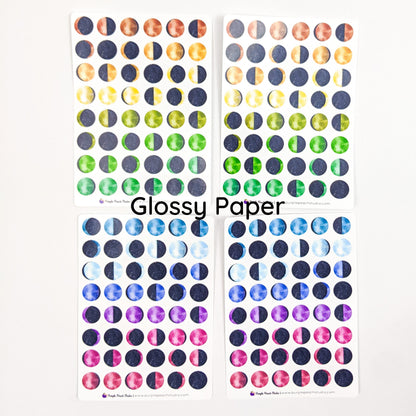 Small Moon Phase Stickers