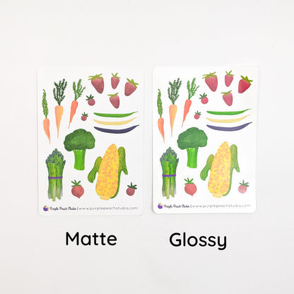 Small Farmers Market Vegetable Stickers